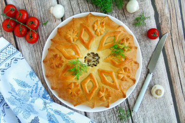Postny placek z kapustą przepis ze zdjęciami krok po kroku