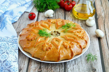 Postny placek z kapustą przepis ze zdjęciami krok po kroku