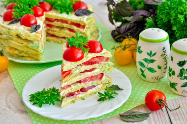 Tort z cukinii z pomidorami i czosnkiem przepis ze zdjęciami krok po kroku i wideo