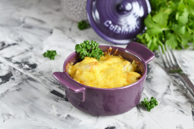 Julienne z kurczakiem i grzybami w piekarniku przepis ze zdjęciami krok po kroku i wideo