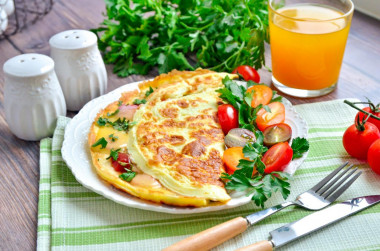 Sycący omlet na szybkie śniadanie przepis ze zdjęciami krok po kroku i wideo