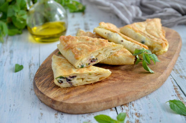 Pierożki z lawasza z serem z patelni przepis ze zdjęciami krok po kroku i wideo