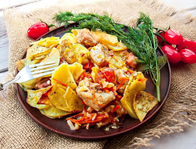 Pieczeń wieprzowa z ziemniakami z piekarnika przepis ze zdjęciami krok po kroku i wideo