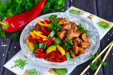 Wieprzowina w sosie teriyaki na patelni przepis ze zdjęciami krok po kroku i wideo
