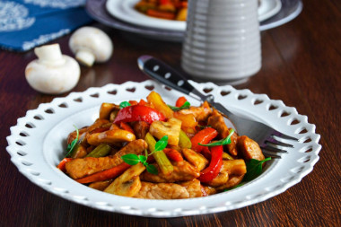 Stir fry z wieprzowiną i warzywami przepis ze zdjęciami krok po kroku i wideo