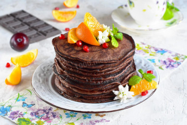 Czekoladowe pancakes przepis ze zdjęciami krok po kroku i wideo