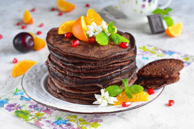 Czekoladowe pancakes przepis ze zdjęciami krok po kroku i wideo