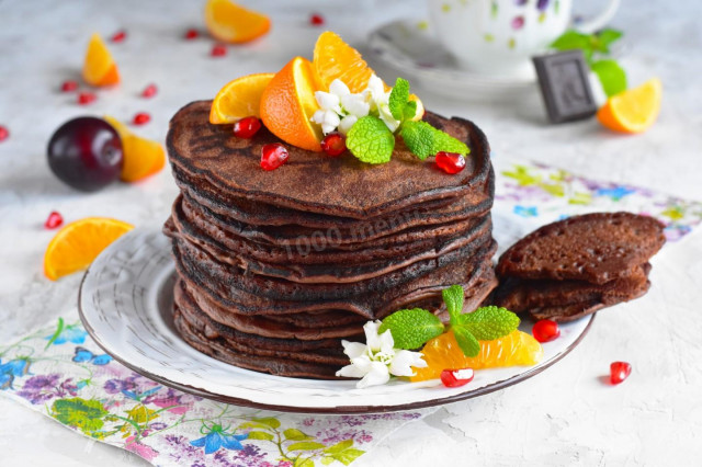 Czekoladowe pancakes przepis ze zdjęciami krok po kroku i wideo