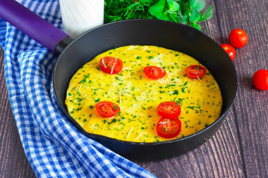 Omlet na kefirze na patelni przepis ze zdjęciami krok po kroku i wideo