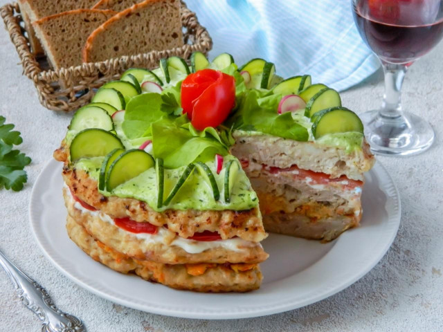 Tort przekąskowy z mielonego mięsa i kurczaka przepis ze zdjęciami krok po kroku