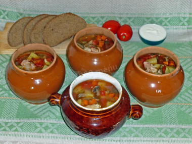 Zupa w garnuszkach z piekarnika przepis ze zdjęciami krok po kroku
