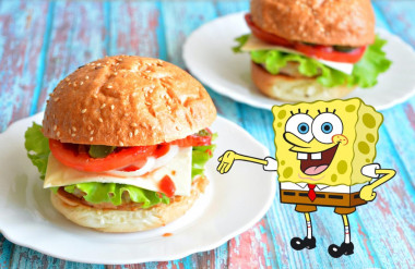 Krabburger od SpongeBoba przepis ze zdjęciami krok po kroku