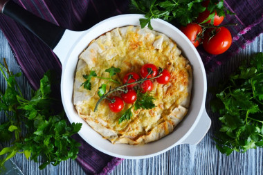 Leniwa lasagne z lawaszu z mięsem mielonym na patelni przepis ze zdjęciami krok po kroku i wideo
