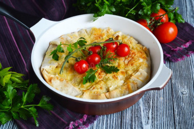 Leniwa lasagne z lawaszu z mięsem mielonym na patelni przepis ze zdjęciami krok po kroku i wideo