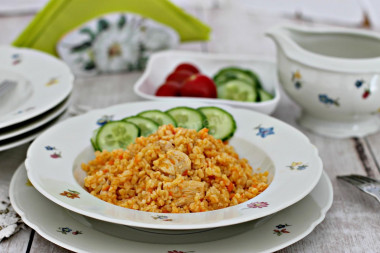 Bulgur z kurczakiem z multicookera przepis ze zdjęciami krok po kroku i wideo