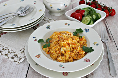 Bulgur z kurczakiem z multicookera przepis ze zdjęciami krok po kroku i wideo
