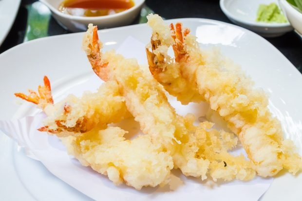 Tempura z krewetkami