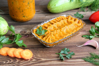 Pasta z cukinii i marchewki z maszynki do mięsa przepis ze zdjęciami krok po kroku i wideo