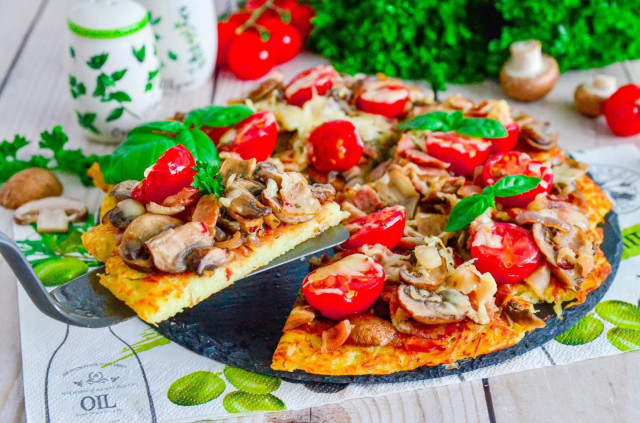Pizza ziemniaczana na patelni przepis ze zdjęciami krok po kroku i wideo