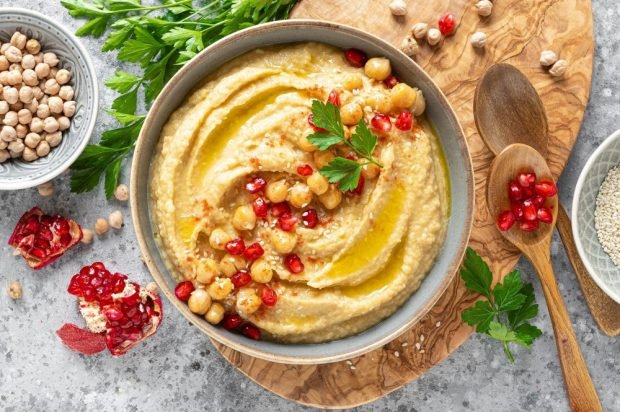 Hummus z masłem kukurydzianym