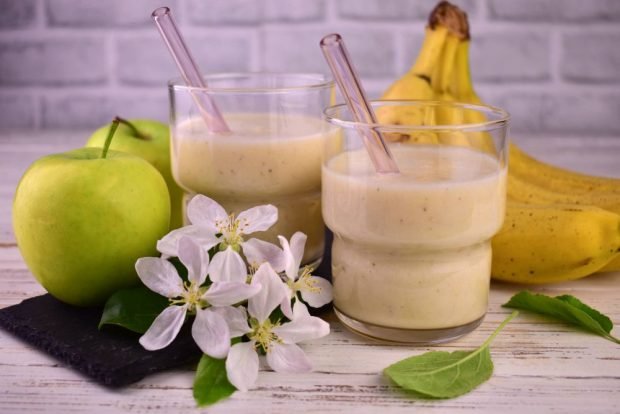 Smoothie z banana i jabłka-prosty i pyszny przepis, jak zrobić krok po kroku