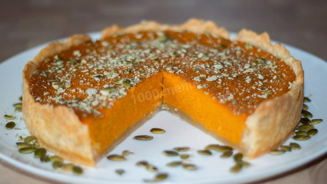Amerykańska tarta z duszonym puree z dyni na mleku skondensowanym przepis ze zdjęciami krok po kroku i wideo