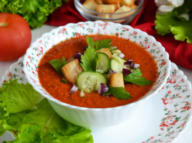 Klasyczna zupa gazpacho przepis ze zdjęciami krok po kroku i wideo