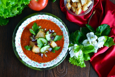 Klasyczna zupa gazpacho przepis ze zdjęciami krok po kroku i wideo