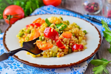 Bulgur z warzywami na patelni przepis ze zdjęciami krok po kroku i wideo