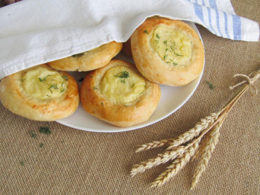 Szanieżki z ziemniakami (szangi) z piekarnika przepis ze zdjęciami krok po kroku