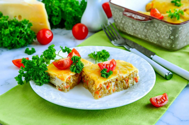 Zapiekanka z kapusty z serem z piekarnika przepis ze zdjęciami krok po kroku i wideo