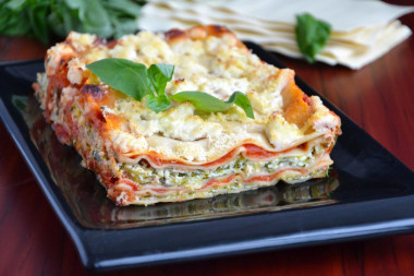 Wegetariańska lasagne przepis ze zdjęciami krok po kroku i wideo