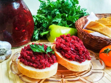 Adżika z buraków na zimę przepis ze zdjęciami krok po kroku