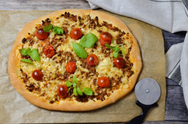 Pizza z mięsem mielonym z piekarnika przepis ze zdjęciami krok po kroku i wideo