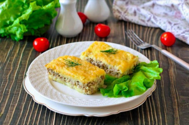 Zapiekanka z puree ziemniaczanego z mięsem mielonym z piekarnika przepis ze zdjęciami krok po kroku i wideo