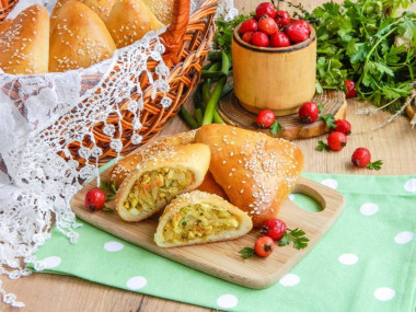 Pierożki z piekarnika z kapustą i jajkiem przepis ze zdjęciami krok po kroku i wideo