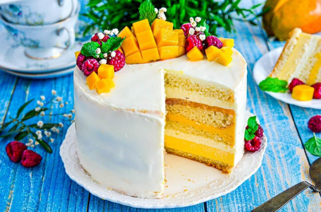 Tort musowy z mango przepis ze zdjęciami krok po kroku i wideo