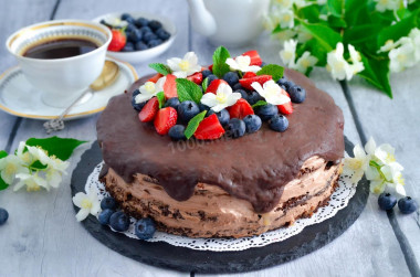 Domowy czekoladowy tort brownie przepis ze zdjęciami krok po kroku i wideo