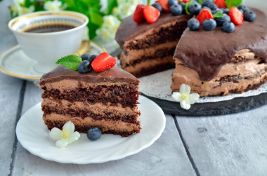 Domowy czekoladowy tort brownie przepis ze zdjęciami krok po kroku i wideo