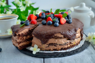 Domowy czekoladowy tort brownie przepis ze zdjęciami krok po kroku i wideo