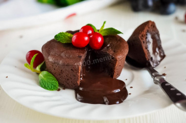 Fondant czekoladowy z płynnym środkiem przepis ze zdjęciami krok po kroku i wideo