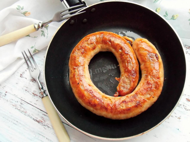 Domowa kiełbasa smażona na patelni przepis ze zdjęciami krok po kroku i wideo