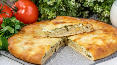Placek osetyjski na kefirze z serem przepis ze zdjęciami krok po kroku i wideo