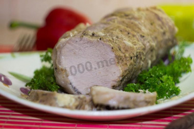 Schab wieprzowy w folii z piekarnika przepis ze zdjęciami krok po kroku i wideo