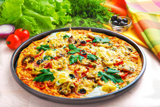 Pizza z jajkiem i serem przepis ze zdjęciami krok po kroku i wideo