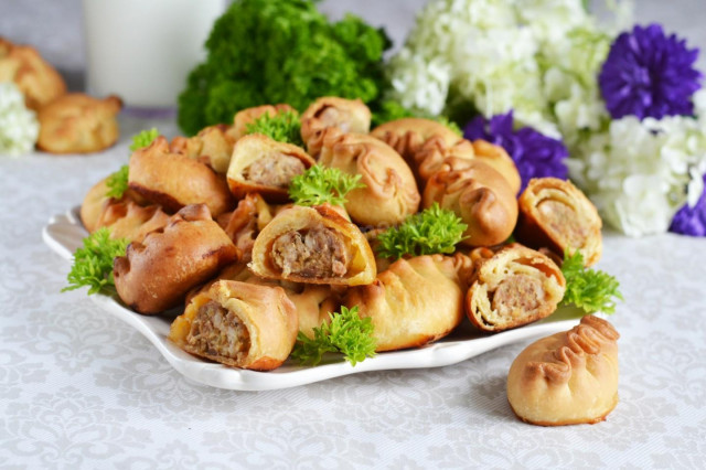 Małe pierożki przekąskowe z mięsem przepis ze zdjęciami krok po kroku i wideo