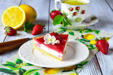 Tarta z truskawkami i twarogiem przepis ze zdjęciami krok po kroku i wideo