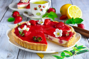 Tarta z truskawkami i twarogiem przepis ze zdjęciami krok po kroku i wideo