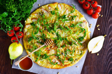Pizza z gruszką i gorgonzolą przepis ze zdjęciami krok po kroku i wideo
