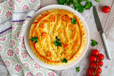 Drożdżowy placek z kapustą i mięsem przepis ze zdjęciami krok po kroku